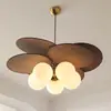 Lámpara Colgante Vintage Estilo Francés de Ratán para Comedor, Lámpara Mágica de Frijol Retro Estilo Japonés para Mesa de Comedor Estudio Dormitorio Principal Balcón Modelo Nuevo