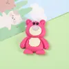 Serie Oso Fresa de Dibujos Animados Accesorios de Resina diy Pegamento de Crema Carcasa de Teléfono Móvil Parche para Taza de Agua Caja de Almacenamiento Material para Joyería