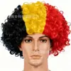 Copa del Mundo 2026 Combinación de Colores de Banderas Multinacionales Peluca Afro para Fiesta de Fans Novedad para la Cabeza Hecho a Medida