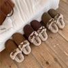 Gu Yun, Zapatos Birkan para Mujer Otoño e Invierno 2024 Cuero Mate Vintage Lindo Feo ins Forrados de Felpa Pantuflas Perezosas Moda para Mujer