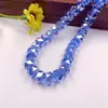 Contas de cristal facetadas em formato de roda de 6-8mm para acessórios de joias DIY, contas de vidro sem espaçadores, joias para colares artesanais, contas soltas