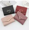 Billetera corta de moda con personalidad para mujer, bolso corto versátil en forma de corazón para mujer, monedero, tarjetero, porta tarjetas