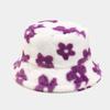 2024 Nuevo Otoño e Invierno Transfronterizo Sombrero de Pescador de Flor Rellena para Mujer Tendencia Exterior Más Fácil de Combinar Cálido Sombrero de Cubo Sombrero de Celebridad de Internet