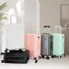 Suministro de comercio exterior transfronterizo: Maleta de equipaje de mano con contraseña de rayas verticales, talla múltiple, unisex, resistente al desgaste, con 8 ruedas