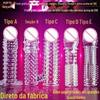 Transparente Sexo Mace Homens Pênis Cover Cristal Casal Brinquedo Adulto Produtos Sexuais Capa de Silicone Atacado