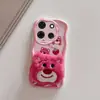 Adecuado para Transsion Smart8 Juguete de Peluche Hot 9 Play Funda de Teléfono Color Crema Oso de Fresa Castor Spark 10
