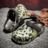 Nuevos Zuecos con Estampado de Camuflaje Transfronterizos para Uso al Aire Libre, Zuecos de Playa de Punta Cerrada, Zapatos de Pareja, Sandalias, Zapatos de Moda para Hombre y Mujer