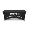 Funda elástica para mesa de 6 pies transfronteriza para exterior de hotel, banquete de boda, funda de poliéster para mesa de cóctel, mantel rectangular