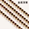 Corrente de Diamante Colorida Base Dourada Transfronteiriça 1.5-4mm Corrente de Garra de Strass Densa Acessórios de Beleza para Celular DIY Atacado