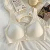 Sutiã de Amamentação Sem Aro Roupa Íntima de Maternidade Seda Gelada Toque Natural Confortável Suporte Macio Almofadas de Copo com Memória Abertura Frontal com Fecho Roupa Íntima Feminina