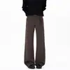 Pantalones Versátiles para Hombre Estilo Retro Americano para Otoño, Pantalones de Traje de Lana Rectos Holgados con Estampado de Cielo Estrellado, Pantalones Largos Casuales de Alta Gama de Moda