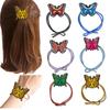 Estilo coreano Simples Borboleta Headwear Anel de Cabelo Corda de Cabelo Corda de Cabelo Etsy Multicolor Nó Cabelo Pequeno Tendão de Borracha Cartoon