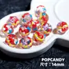 Cuentas Pintadas a Mano Coloridas Corazón de Vidrio DIY Lindo Multicolor Cadena para Teléfono Móvil Pulsera Collar Accesorios de Joyería Cuentas Sueltas Cuentas