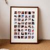 Porta-Retrato de 48 Grades para Pendurar na Parede, Nove Grades, Impressão de Fotos Lavadas, Madeira Maciça, Moldura de Casamento, DIY, Quebra-Cabeça de Casal, Porta-Retrato para Montagem