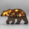 Nuevas Artesanías de Madera Navideñas Transfronterizas Creativas Animales del Bosque Norteamericano Decoración para el Hogar Adornos de Alce Oso Pardo