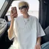 Camiseta Casual de Manga Corta para Hombre Nueva de Verano 2025 Marca de Moda Tendencia Estampado de Letra Sello de Acero Camiseta de Cuello Redondo Top para Hombre