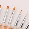 Nuevo Arte de Uñas Aurora Color Portalápices Seis Colores Línea de Dibujo Pincel de Barrido Universal Cabeza Plana Cabeza Redonda Pluma de Gel Juego Completo de Pinceles