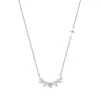 Collar de Plata de Ley S925 Incrustado con Piedras Preciosas Moradas Colgante Completo de Diamante Cadena para Clavícula de Lujo Accesible Forma de Corazón Lujo Accesible Sentido de Alta Gama