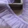 Borda de Renda Plissada em Tela de Camada Única de 10 cm de Largura para Almofadas de Sofá, Cortinas, Artesanato em Tecido, Roupas de Boneca, Decoração DIY