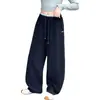 Pantalones para Niñas Primavera y Otoño 2025 Nuevos Deportivos Infantiles de Otoño Pantalones de Pierna Ancha Scimitar Pantalones Casuales de Chándal para Estudiantes de Primaria