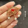 Bolsa de Materiales para Abanico de Grupo de Novia de Boda China Hanfu Xi Fan Borla de Cloisonné Caja de Zapatos Decorativa Taza de Té