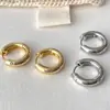 Pendientes de Aro Geométricos Lisos Casuales Diseño de Nicho de Alta Gama Elegantes Versátiles Estilo Ins para Mujer