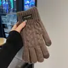 Nuevos Guantes de Invierno para Mujer, Tejidos con Forro Polar, Engrosados para Calidez, Manoplas para Estudiantes, Adecuados para Ciclismo al Aire Libre en Invierno, Algodón a Prueba de Frío
