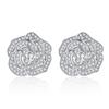 Pendientes de Camelia de Lujo Ligero de Alta Gama Mujing Jewelry Fragancia Pequeña Pendientes de Rosa Exquisito Temperamento Xiaohongshu