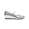 Sapatos de Salto Único Prateados Estilo Francês para Mulheres, Novo Modelo Primavera e Outono 2025, Design Brisa Noturna, Sapatos Mary Jane Elegantes de Nicho para Socialites