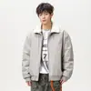 2025 Ropa Exterior de Algodón de Solapa de Gama Alta para Hombre Invierno Holgada Lana de Cordero Cálida Chaqueta Estilo Coreano Tendencia Atractiva Ropa Exterior de Algodón