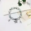 Nuevo Pulsera de Bambú Tinta Mariposa Estilo Chino Pulsera Versátil Estilo Novia Estilo Playa Pulsera de Regalo de Cumpleaños para Estudiantes Hombres y Mujeres Pareja