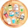 Insignia acrílica Le Burger broche de caricatura de papas fritas pegatina para funda de teléfono accesorio para bolsa pin en stock muñeca sin