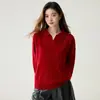 Suéter de punto de ochos para mujer en cachemira, versátil, de corte holgado, casual, con un estilo "old money", nueva colección otoño/invierno