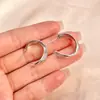 Pendientes de Plata en Forma de C de Alta Gama para Moda Transfronteriza, Estilo Nuevo de Moda Más Vendido, Pendientes Simples y Únicos, Accesorios Versátiles para Orejas para Mujeres