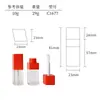 Lili Factory Tubo Cuadrado de Brillo Labial de 10g Material de Empaque de Maquillaje con Tapa Giratoria Tubo Dispensador de Brillo de Labios Tubo Vacío Cosmético