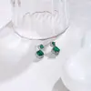 Estilo de Lujo Ligero Geométrico Simple Rombo Exquisitos Pendientes de Circonita Pendientes de Moda Elegantes Pendientes de Aguja de Plata de Ley 925 Gama Alta