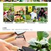 Pá pequena para plantas em vasos, jardinagem de flores, afofamento do solo, pá de flor, conjunto de ferramentas de jardinagem e plantio de suculentas, conjunto de três peças para uso doméstico