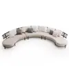 Mobiliario Combinado de Sofá de Mimbre para Jardín Exterior, Silla de Mimbre con Forma de Arco de Aleación de Aluminio para Patio, Balcón de Hotel, Ocio, Impermeable