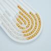 Cuentas Redondas Espaciadoras de Cuentas de Latón Chapado con Fuerte Retención de Color Oro Brillante Pulsera Brillante Accesorios de Joyería DIY