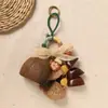 Collar Trenzado de Cuerda con Perlas de Piedra Natural para Mujer, Cadena para Clavícula de Piedra Ojo de Tigre Estilo Chino Nuevo Vintage, Accesorio Largo Colgante para el Cuello con Manchas
