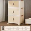 Caixa de Armazenamento Dobrável Grande Capacidade Armário de Armazenamento Extra Grande Porta Dupla Caixa Organizadora Doméstica Armário para Roupas Cobertores Colchas