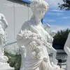 Escultura de Ángel Femenino Occidental Personalizada Adorno de Decoración de Paisaje, Mujer Sosteniendo una Jarra, Escultura de Piedra de la Diosa de las Cuatro Estaciones, Escultura de Figura de Estilo Europeo