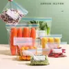 Sacos de vedação espessos com dupla reforço, sacos para conservação de alimentos, sacos de armazenamento para geladeira com fecho autovedante, sacos porcionados para uso doméstico no freezer