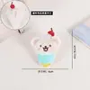 Broche de Muñeca de Peluche de Dibujos Animados Oso Helado Correa de Muñeca Accesorios Bolso de Muñeca Llavero Colgante Joyería