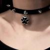Gargantilla con remaches de hueso de la subcultura punk Ins, collar de cachorro rebelde de viento puro deseo