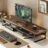 Soporte Elevado para Monitor de Computadora Estante de Almacenamiento con Cajón para Escritorio Soporte para Portátil de Oficina Estante Elevado