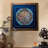 Pigmento Mineral Natural de Nepal Chapado en Oro Mantra de Seis Caracteres del Tíbet Mandala Pintado a Mano Pintura Decorativa Pintura Colgante Thangka