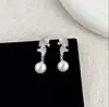 Brincos de Prata 925 Agulha Alta Qualidade Atacado Elegante High-End Nicho Retrô Brincos Franceses Brincos Brincos de Pérola