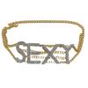 Collar gargantilla exagerada de diamantes de moda europea y americana, personalidad hip hop, diamantes de imitación, letras inglesas, collar SEXY al por mayor