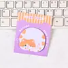 Lindas notas adhesivas con forma de gato de alto valor estético, estilo caricatura ins, adhesivas, adecuadas para agendas de estudiantes, notas de recordatorio y mensajes reutilizables